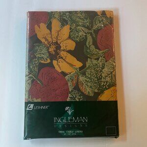 Ingleman Designs Vinyl Tablecloth  52"x90" Oval- NEW